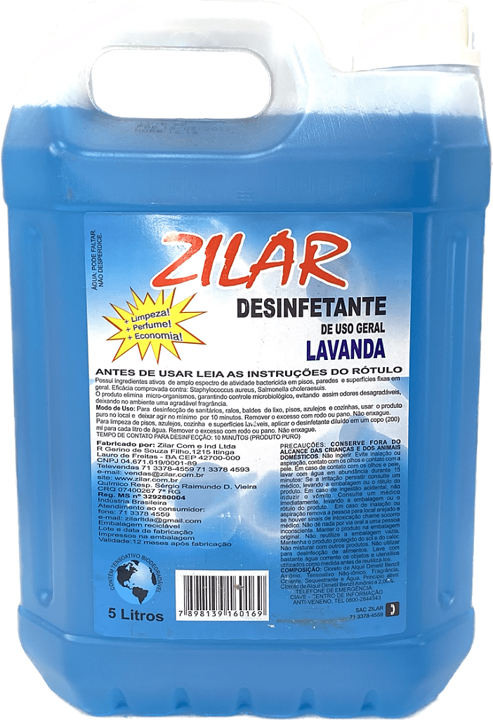 DESINFETANTE LAVANDA - ZILAR 5 LTS